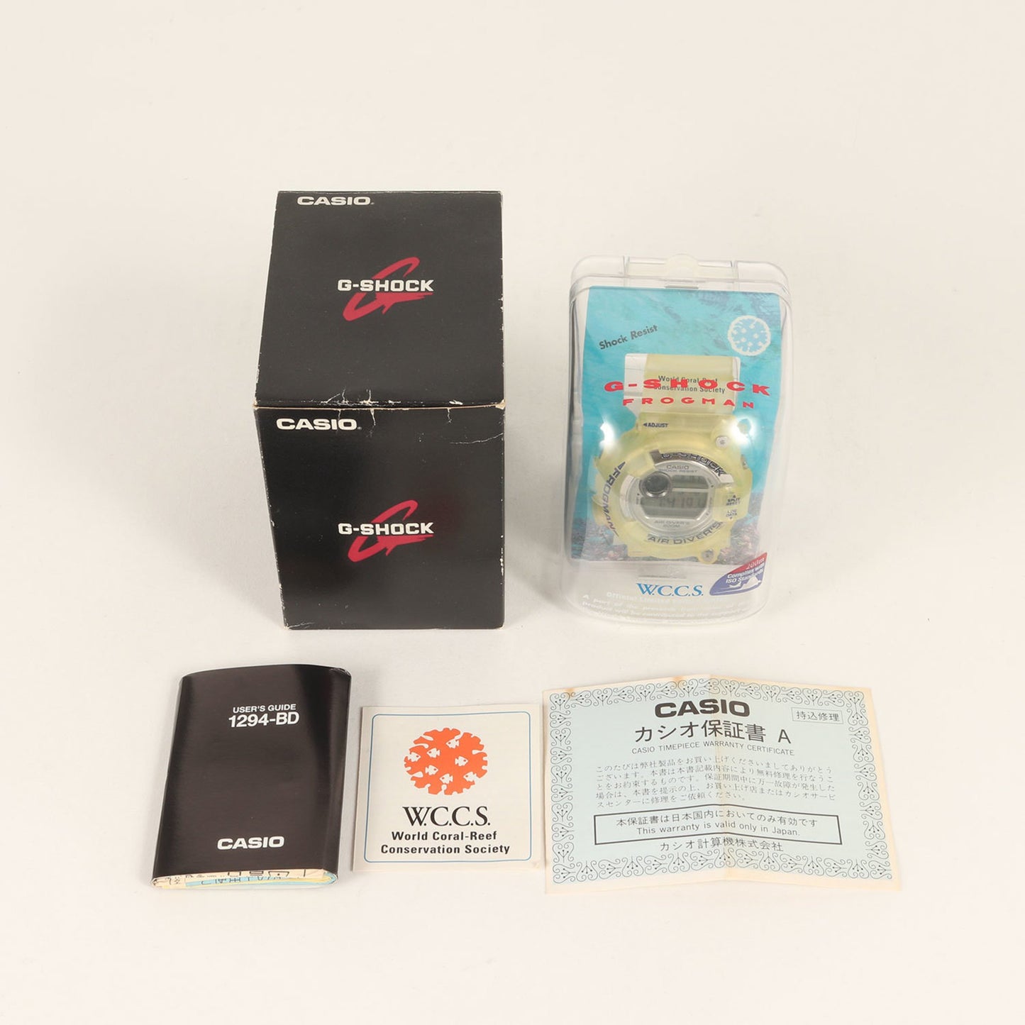 G-Shock 90S Dw-8250Wc-7Bt Frogman W.C.C.S. World Coral Reef Conservation Society Model Great Pavona