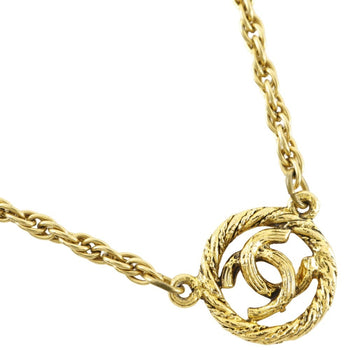 Chanel Chanel Coco Mark Necklace Gold Plated Approx. 13.6G Coco