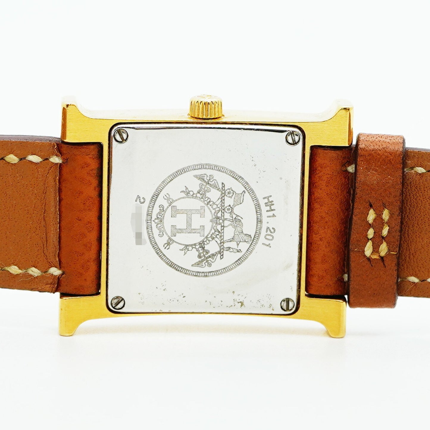 Herms H Watch Hh1.201 White Dial