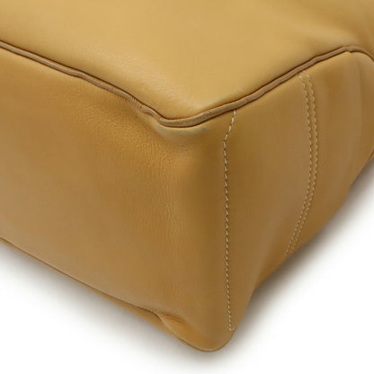 Celine Boogie Bag Handbag Tote Leather Beige