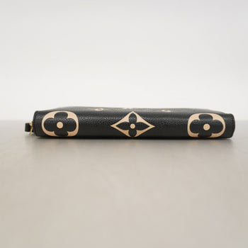 Louis Vuitton Monogram Empreinte Two-Tone Zippy Wallet M80481 Black/Beige