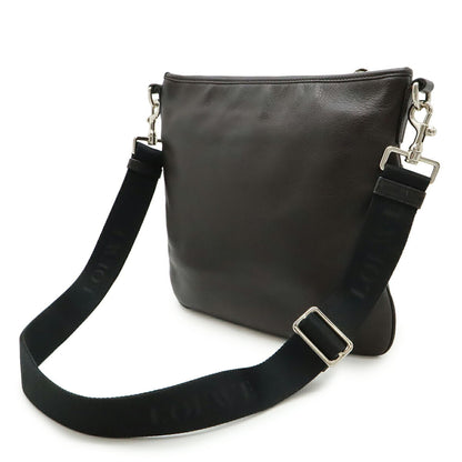 Loewe Anagram Shoulder Bag In Dark Brown Leather