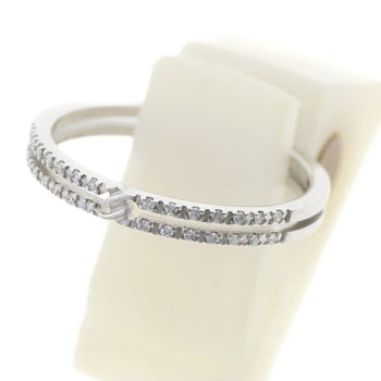 Gucci Infinity Half Diamond Ring 18Kwg #09 A-158549