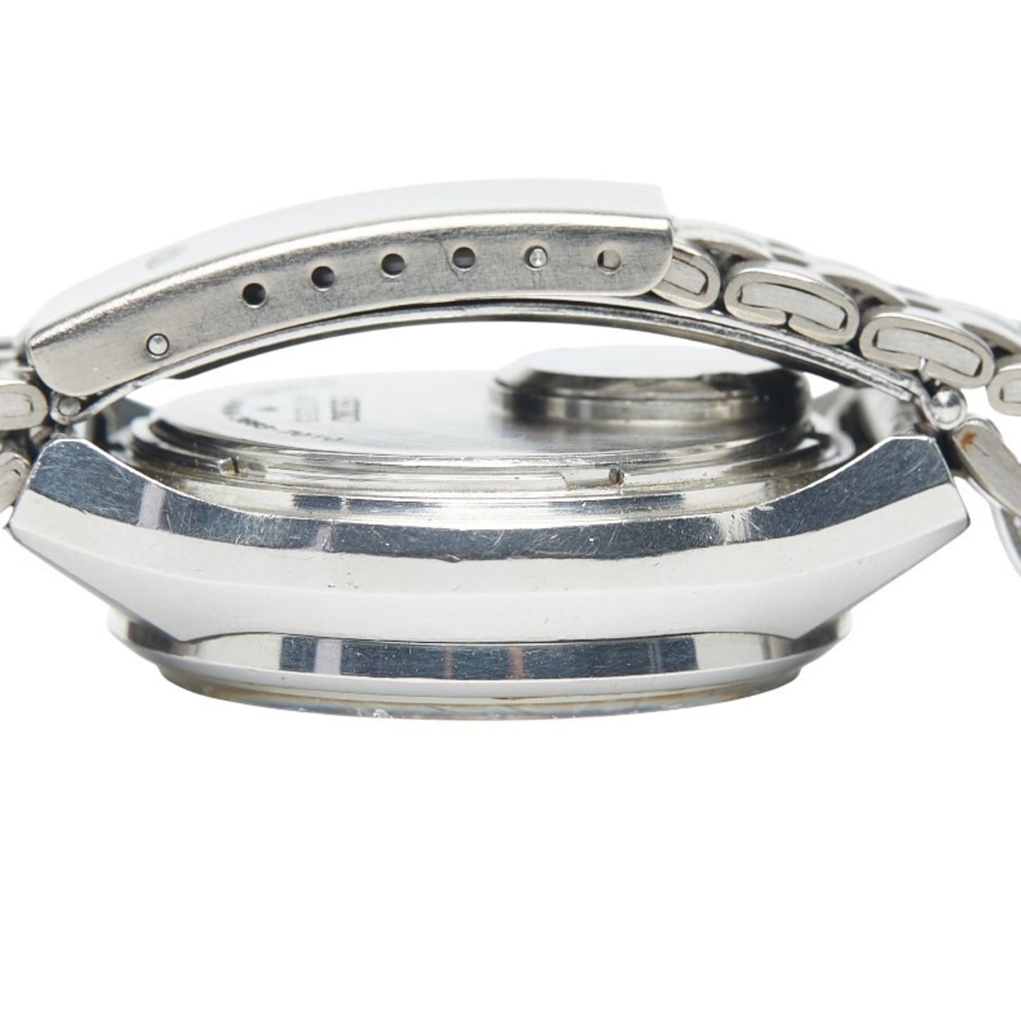 Seiko 3-Hand Day-Date Watch 3863-7010 Quartz Silver Dial Stainless Steel