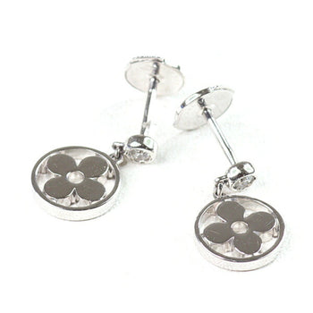 Louis Vuitton Monogram Idylle Earrings White Gold Diamond 750Wg Q96167 Set Of 2
