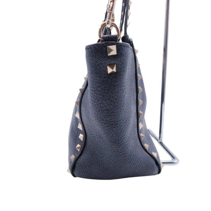 Valentino Garavani Rockstud 2-Way Shoulder Tote Bag In Navy