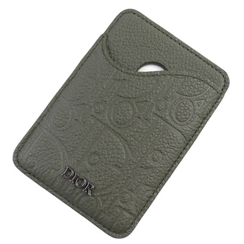 Christian Dior Dior Saddle Logo Magnet Gravity Leather Card Holder/Card Case