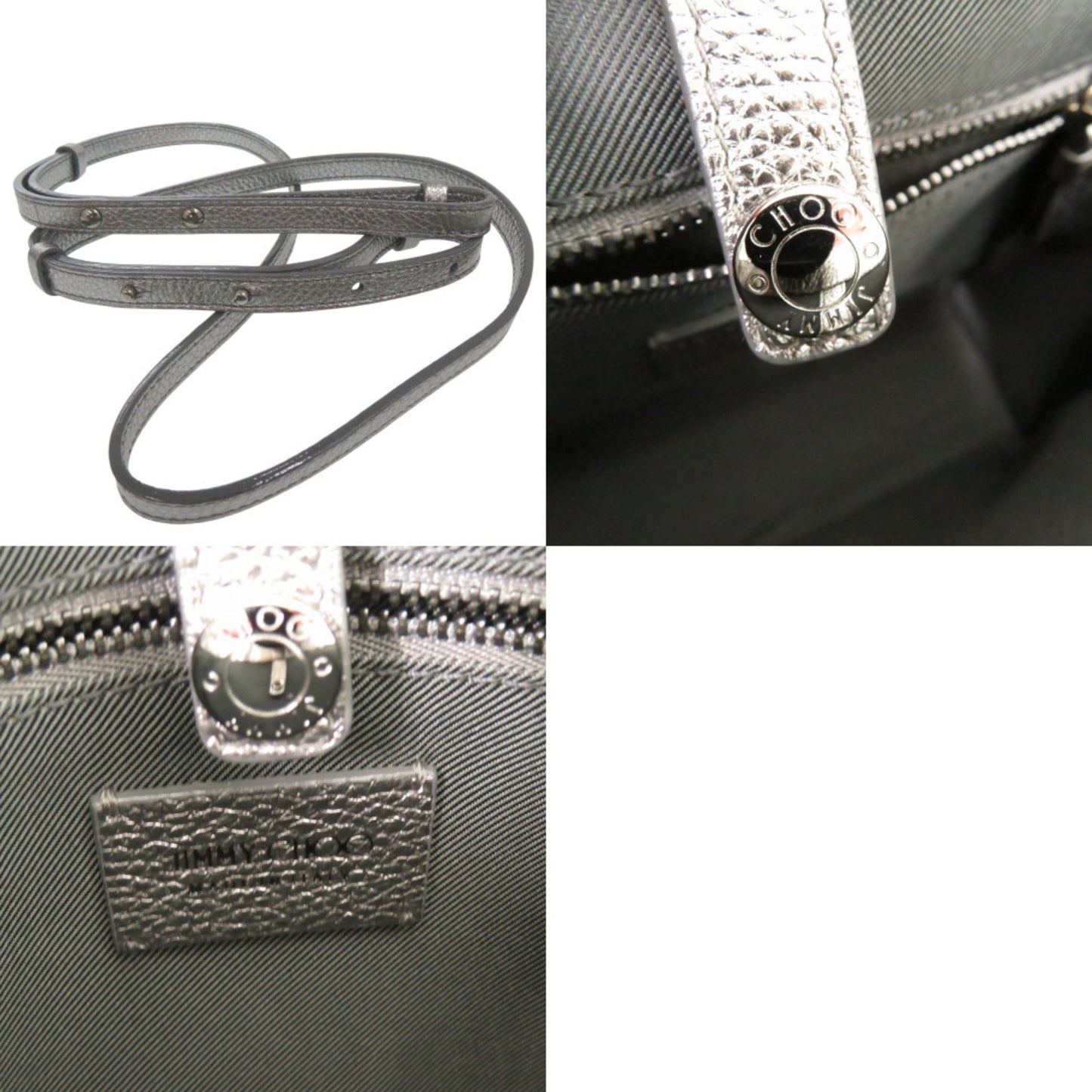 Jimmy Choo 2-Way Mini Pegasi Star Stud Handbag In Silver Leather