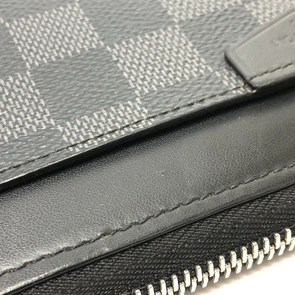 Louis Vuitton N60379 Damier Graphite Zippy Dragonne L-Shaped Long Wallet With Strap