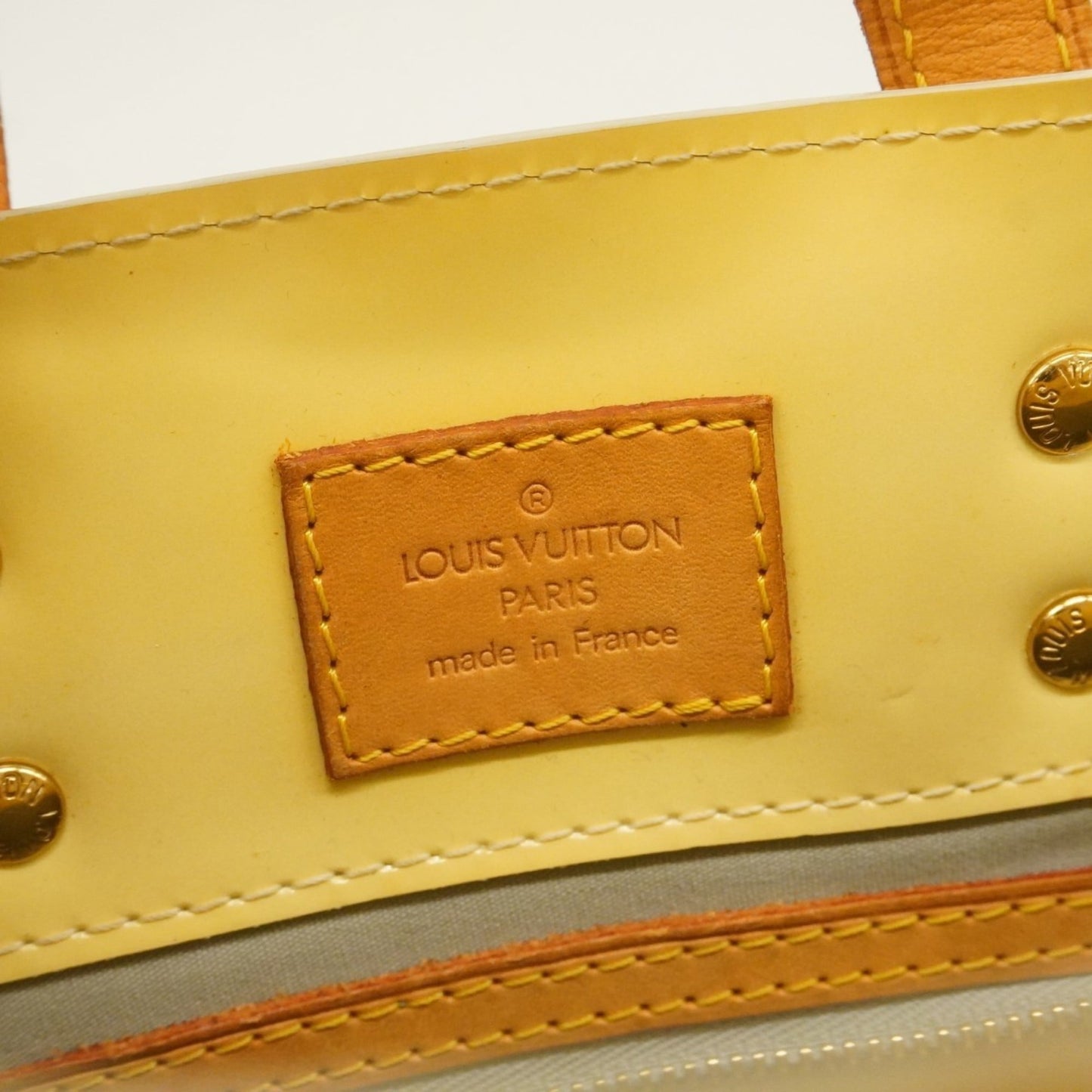 Louis Vuitton Vernis Reed Pm Handbag M91336 Pearl