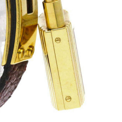 Hermes Kelly Watch Gold Plated Leather Quartz