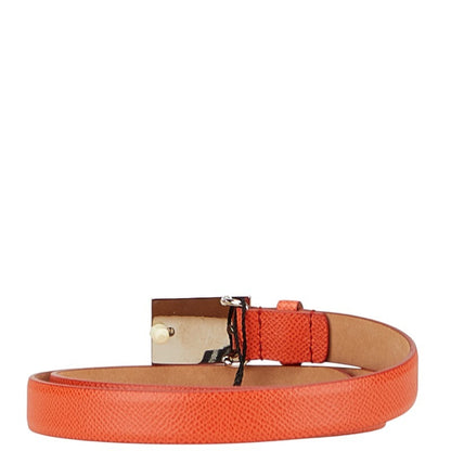 Dolce & Gabbana Logo Plate Belt 75.30 Be0795 Orange Leather