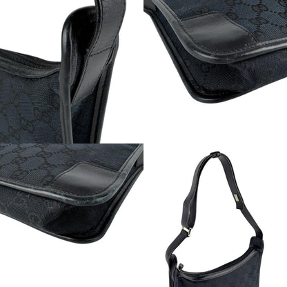 Gucci Gg Canvas Leather Shoulder Bag