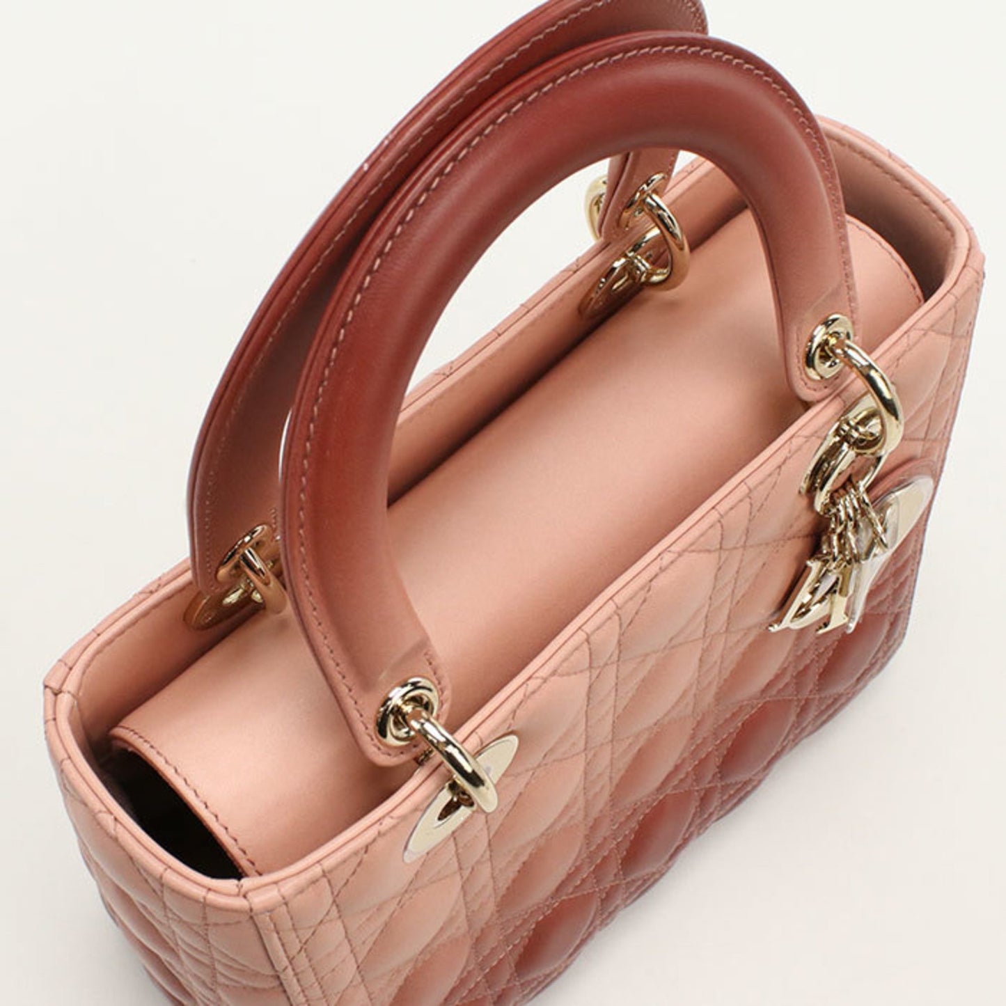 Christian Dior Dior Lady Dior Medium Handbag In Pink