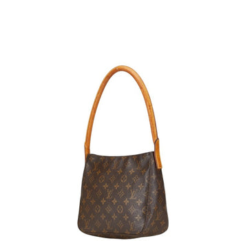 Louis Vuitton Monogram Looping Mm Bag Handbag M51146 Brown Pvc Leather