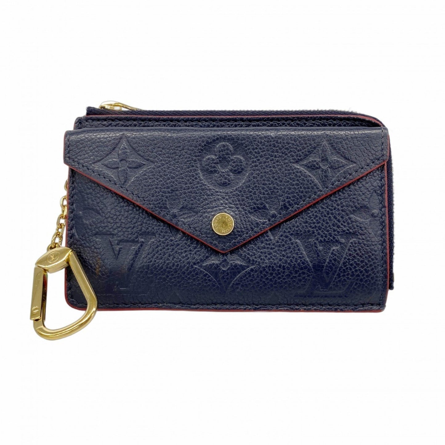 Louis Vuitton Monogram Empreinte Porte Carte Recto Verso Wallet/Coin Case M69420 Marine Rouge