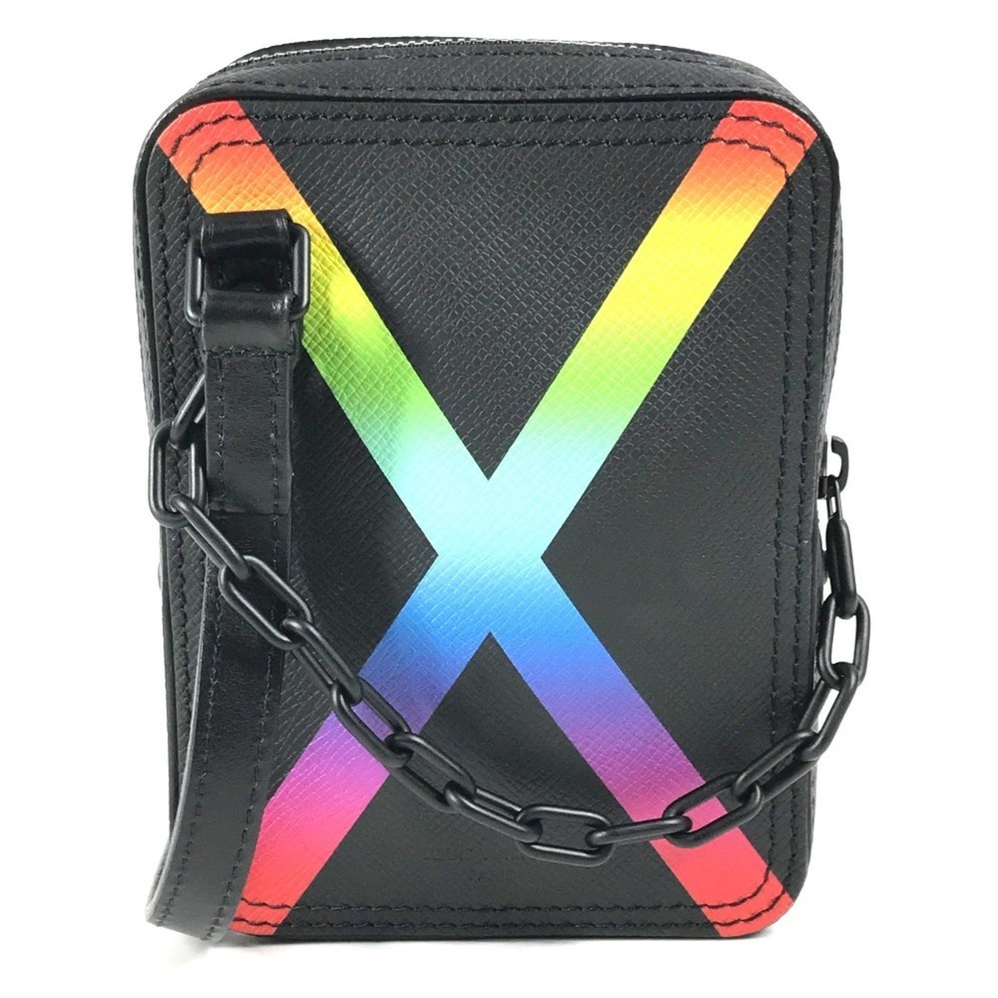 Louis Vuitton M30332 Taiga Rainbow Danube Messenger Pochette Shoulder Bag In Leather