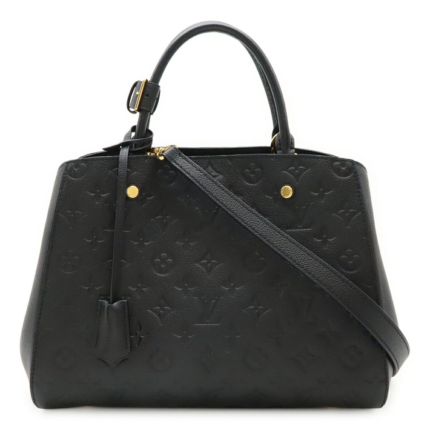 Louis Vuitton Monogram Empreinte Montaigne Mm Handbag/Shoulder Bag In Noir And Black