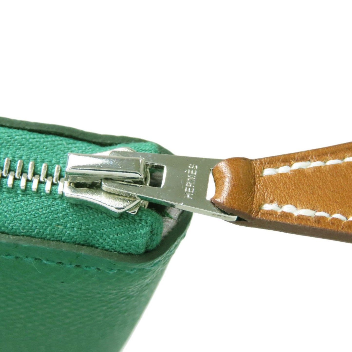 Hermes Herms Azap Silkin Compact Silver Hardware Coin Case Epson