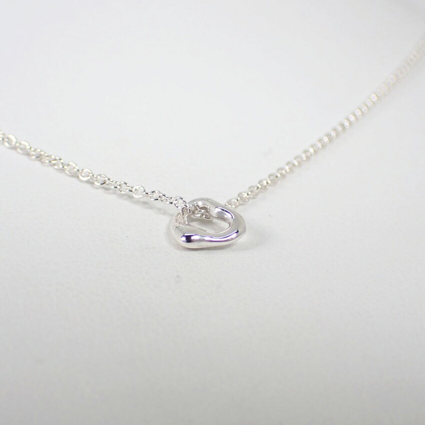 Tiffany Ag925 Mini Heart Pendant Necklace