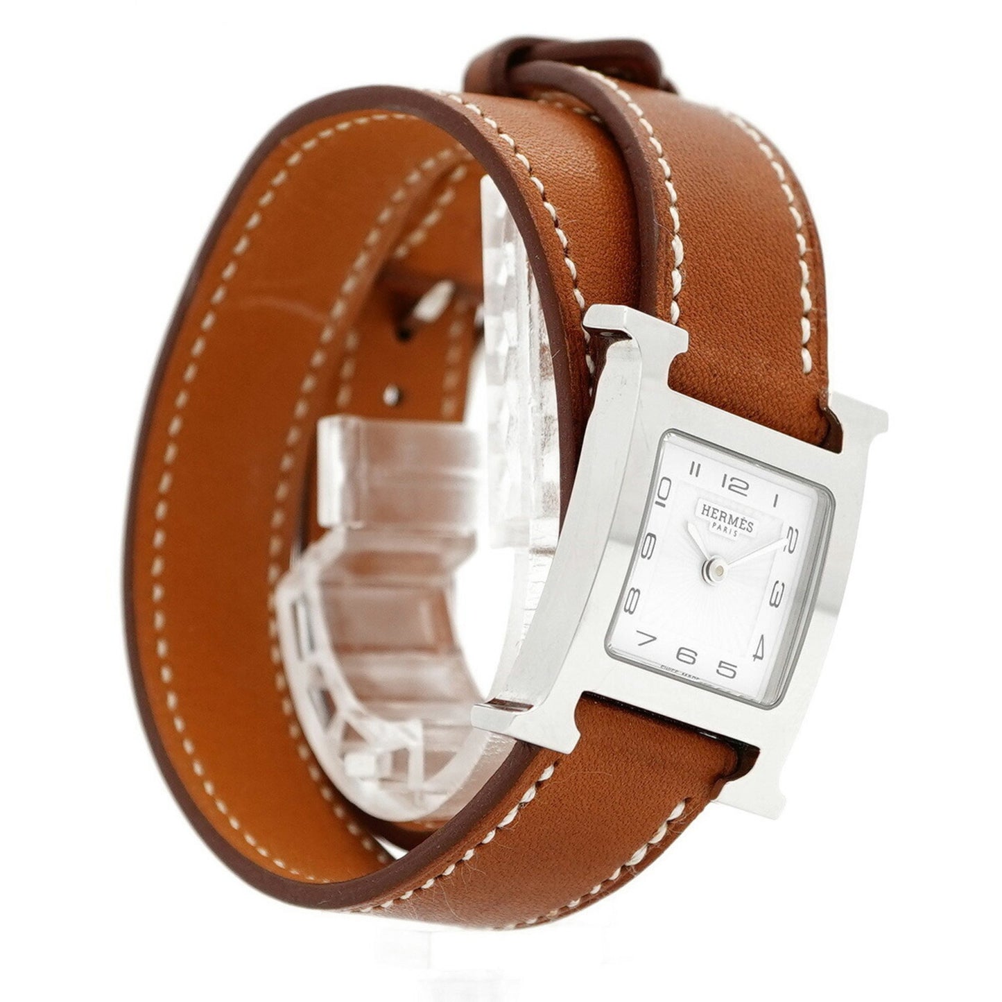 Herms H Watch Double Tour Hh1.210 White Dial