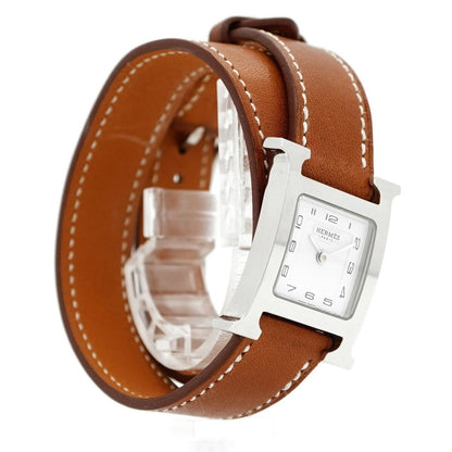 Herms H Watch Double Tour Hh1.210 White Dial