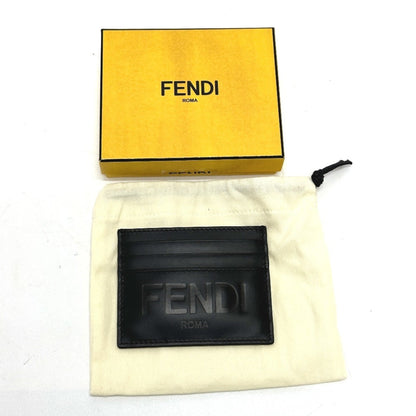 Fendi 7M0164 Business Card Holder Pass Case Holder/Card Leather