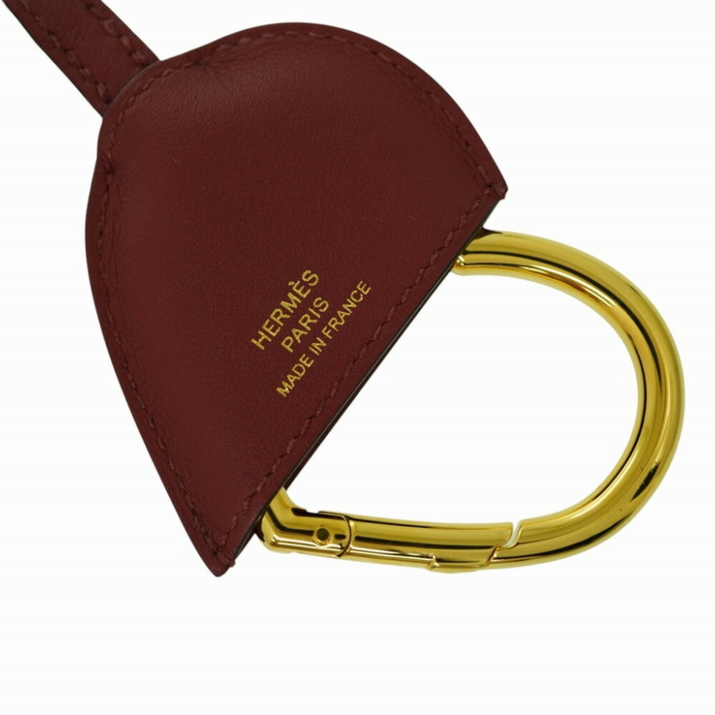 Hermes Au Coeur Du Faubourg Swift Rouge Grenat Necklace Keychain 1623Hermes