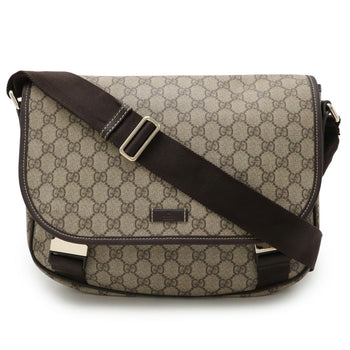 Gucci Gg Supreme Plus Shoulder Bag Pvc Leather Beige Dark Brown 201732