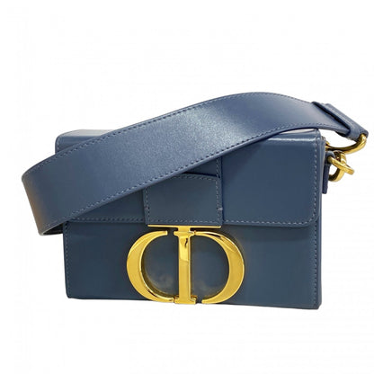 Christian Dior Montaigne Leather Shoulder Bag In Smoky Blue