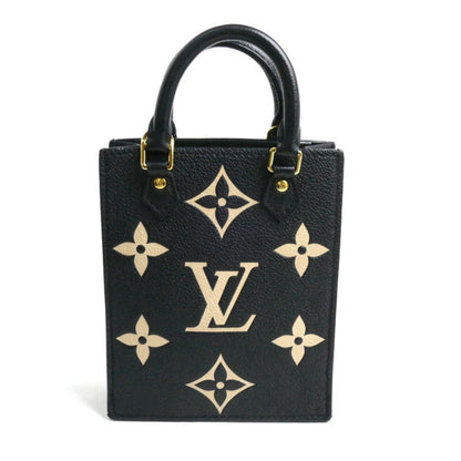 Louis Vuitton Louis Vuitton Petite Sac Plat 2-Way Shoulder Bag Monogram Empreinte Black Beige M57937