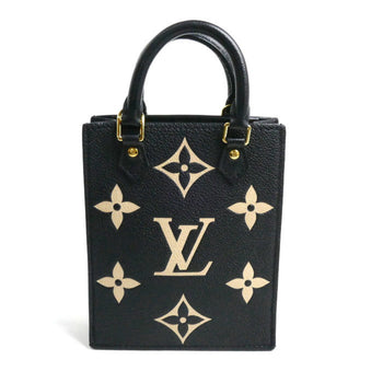 Louis Vuitton Louis Vuitton Petite Sac Plat 2-Way Shoulder Bag Monogram Empreinte Black Beige M57937