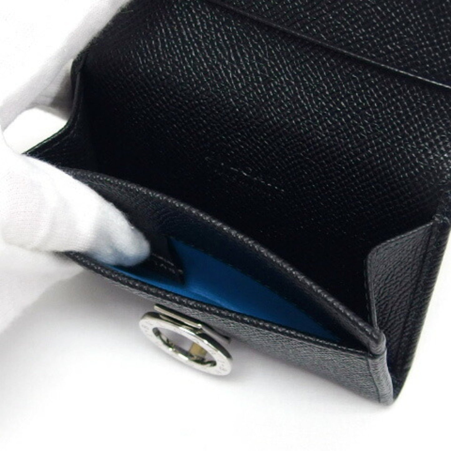 Bvlgari Clip Card Case Business Holder Black Unused