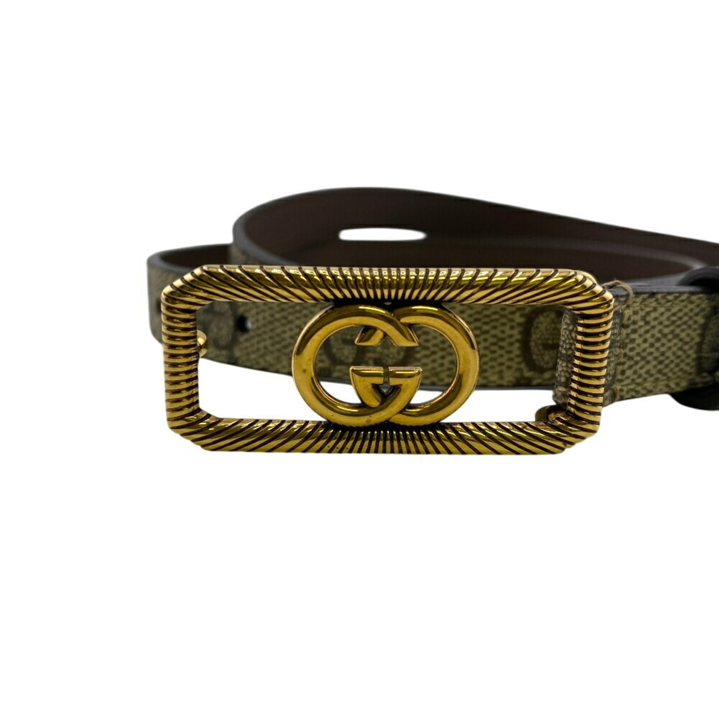 Gucci 751556 Interlocking G 75/30 Gg Supreme Belt Grey