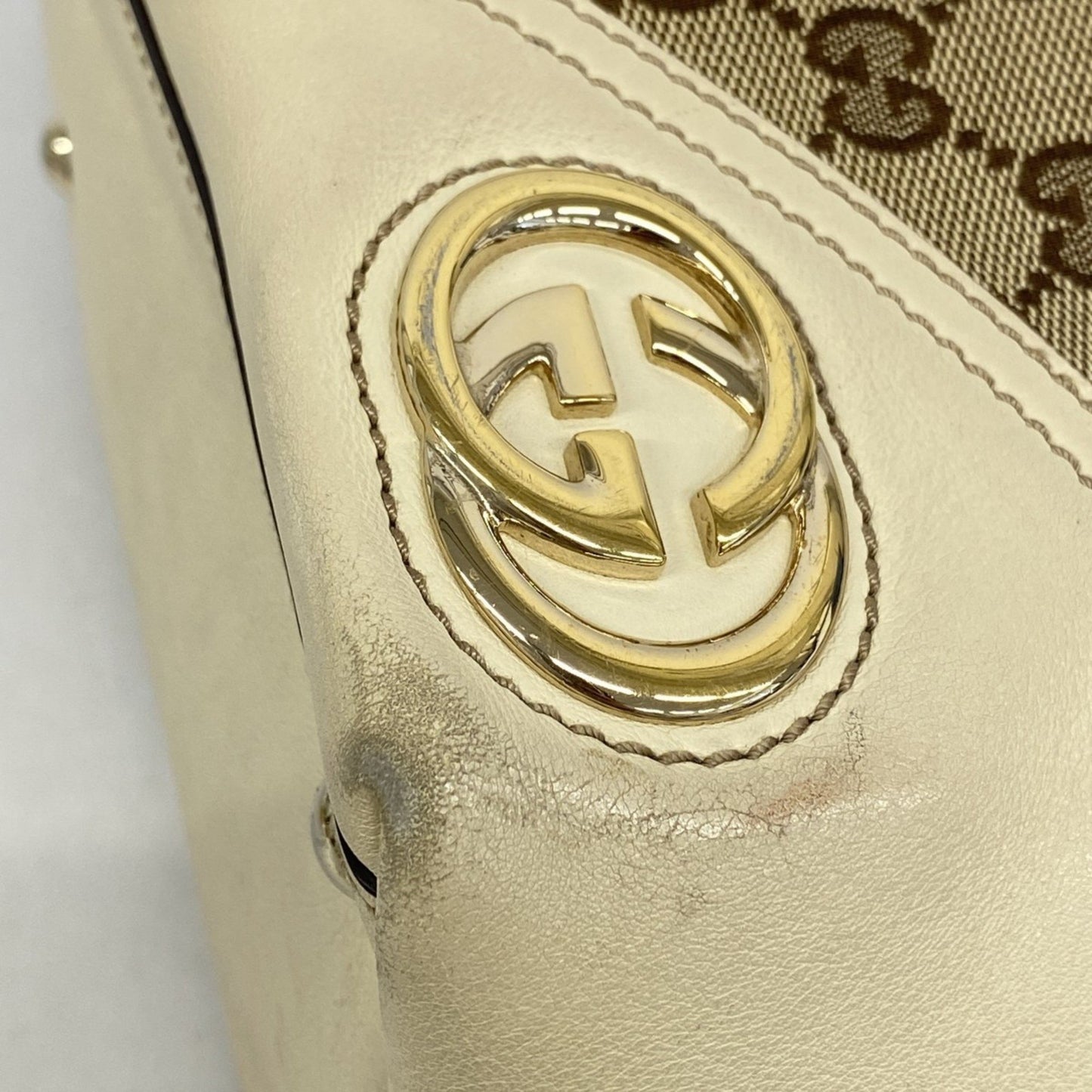 Gucci Gg Canvas Interlocking G Tote Bag 169946 Brown