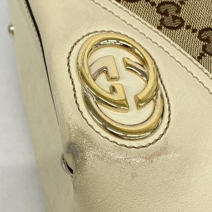 Gucci Gg Canvas Interlocking G Tote Bag 169946 Brown