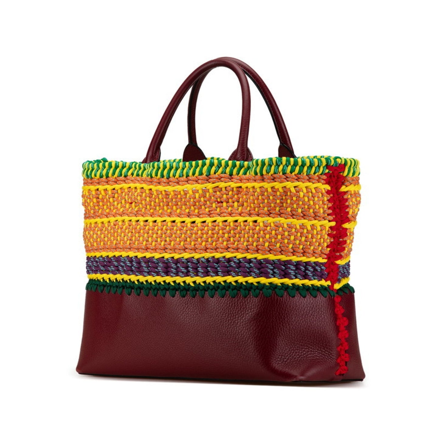 Valentino Handbag Shoulder Bag Bordeaux Multicolor Leather