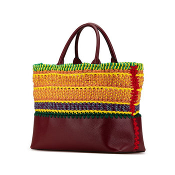 Valentino Handbag Shoulder Bag Bordeaux Multicolor Leather