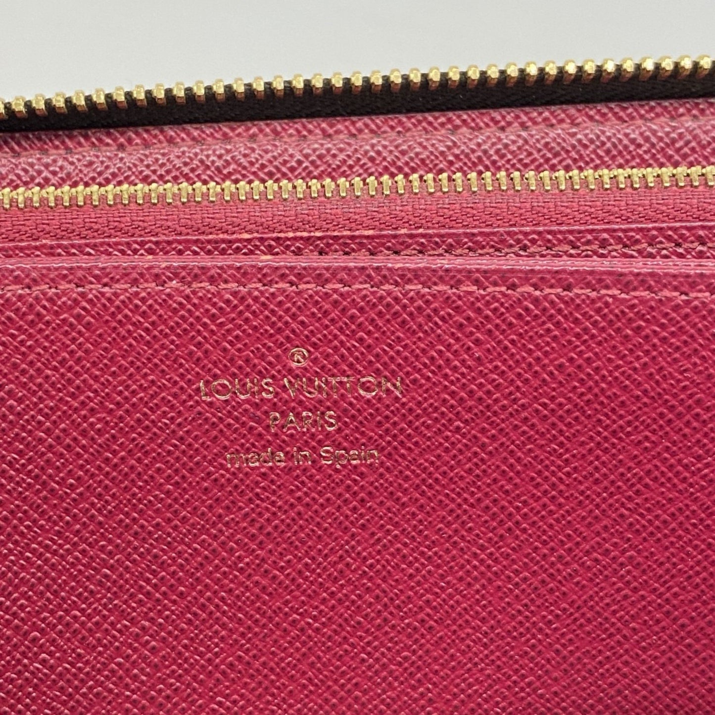Louis Vuitton Monogram Zippy Wallet M41895 Brown Fuchsia