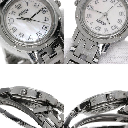 Hermes Cl4.210 Clipper Nacle Watch Stainless Steel Ss