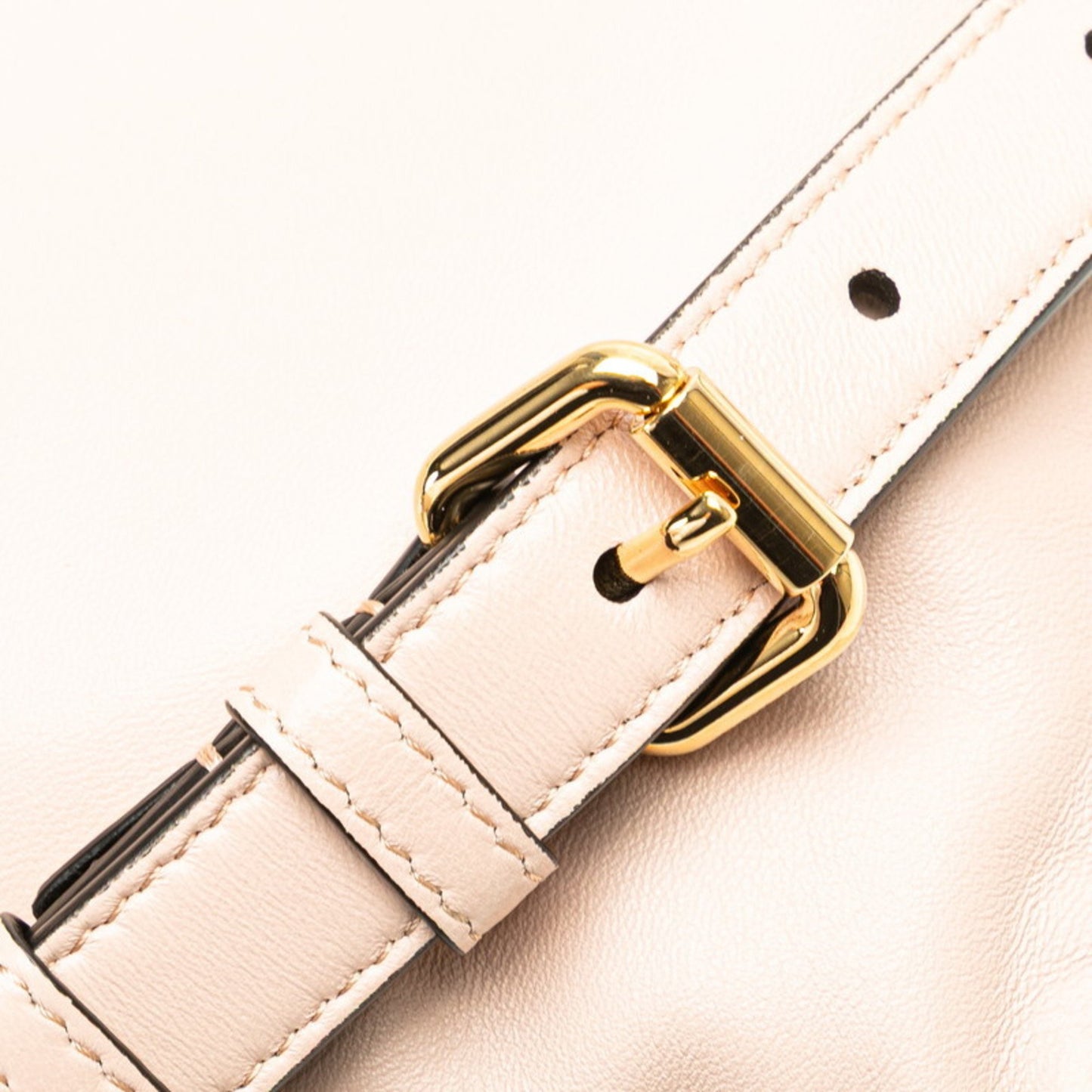 Fendi Logo Shoulder Bag 8Bt337 Pink Leather