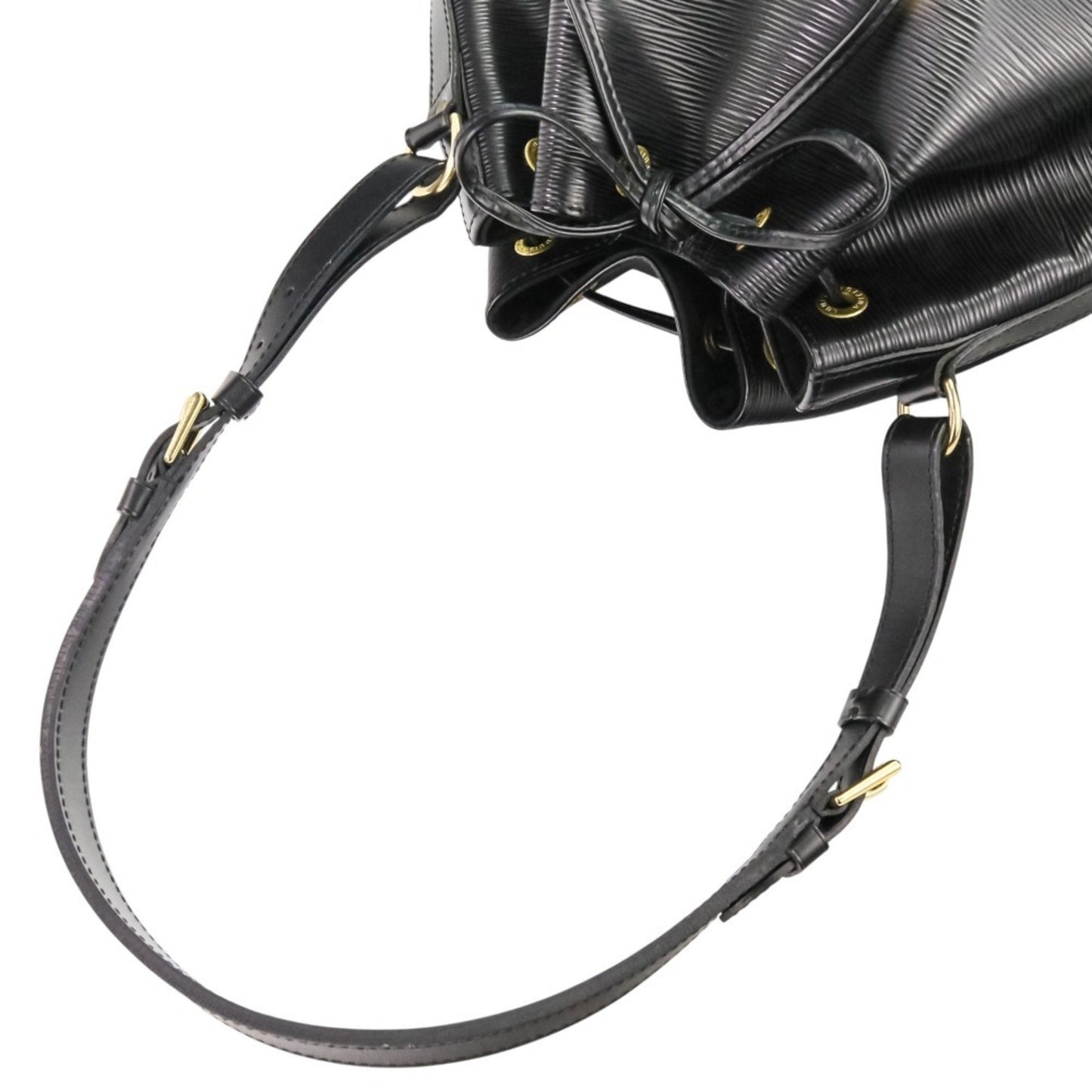 Louis Vuitton Petit Noe Epi Drawstring Shoulder Bag M59012 Black Noir