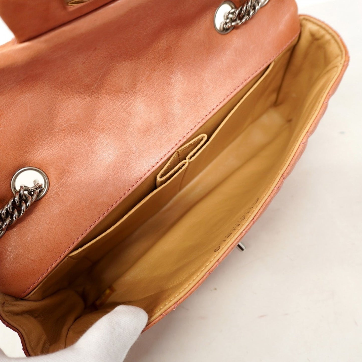 Chanel Shoulder Bag Matelasse W Chain Lambskin Pink