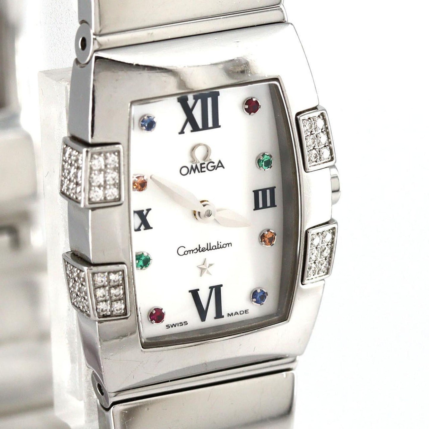 Omega Constellation Quadrella D-8P 1585.79 Stainless Steel Quartz Watch