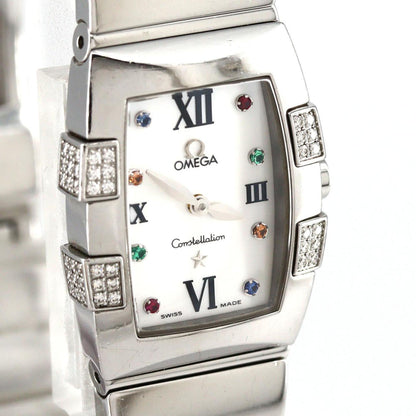 Omega Constellation Quadrella D-8P 1585.79 Stainless Steel Quartz Watch