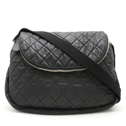 Chanel Coco Cocoon Shoulder Bag Quilted Nylon Leather Black A66507