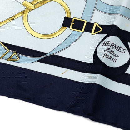 Hermes Herms Carr 42 Eperon D'Or Golden Spur Scarf