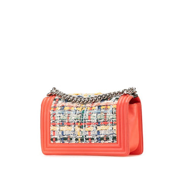 Chanel Coco Mark Boy 25 Shoulder Bag In Orange