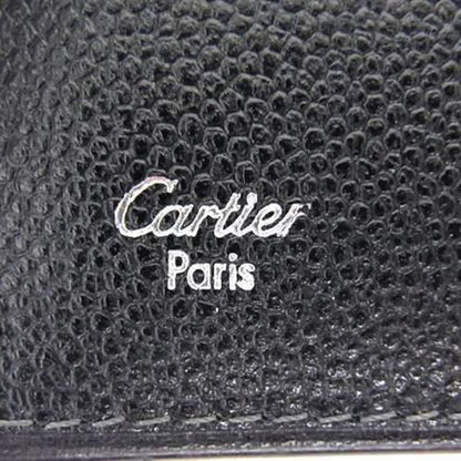 Cartier Santos Card Case - Black Leather