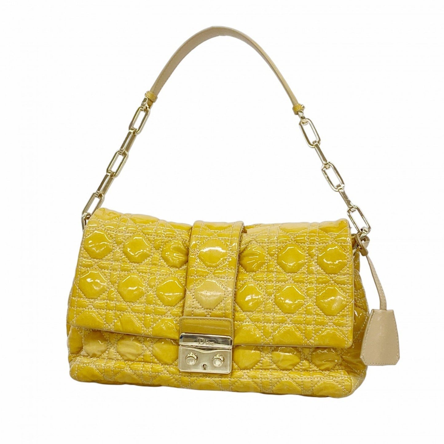 Christian Dior Cannage Enamel Shoulder Bag
